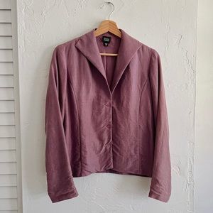 Eileen Fisher Purple Textured Open Front Jacket